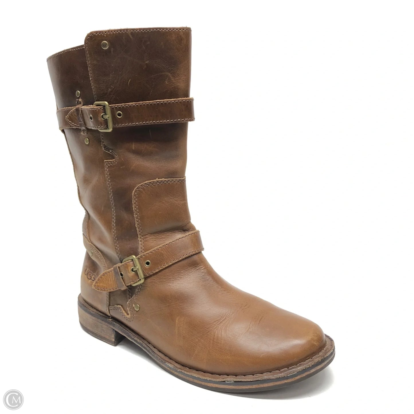 Boots Designer By Ugg In Brown, Size: 10