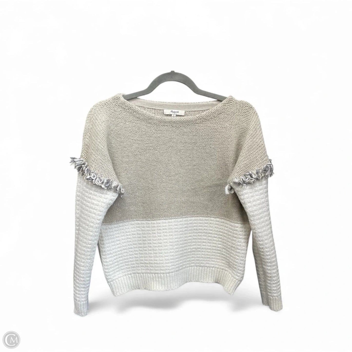 Sweater By Madewell In Tan & White, Size: S