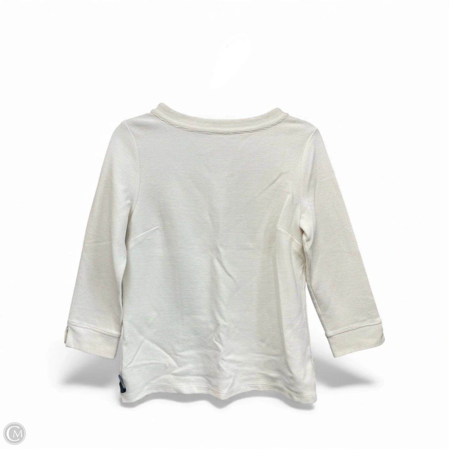 Top 3/4 Sleeve By Talbots In Ivory, Size: S