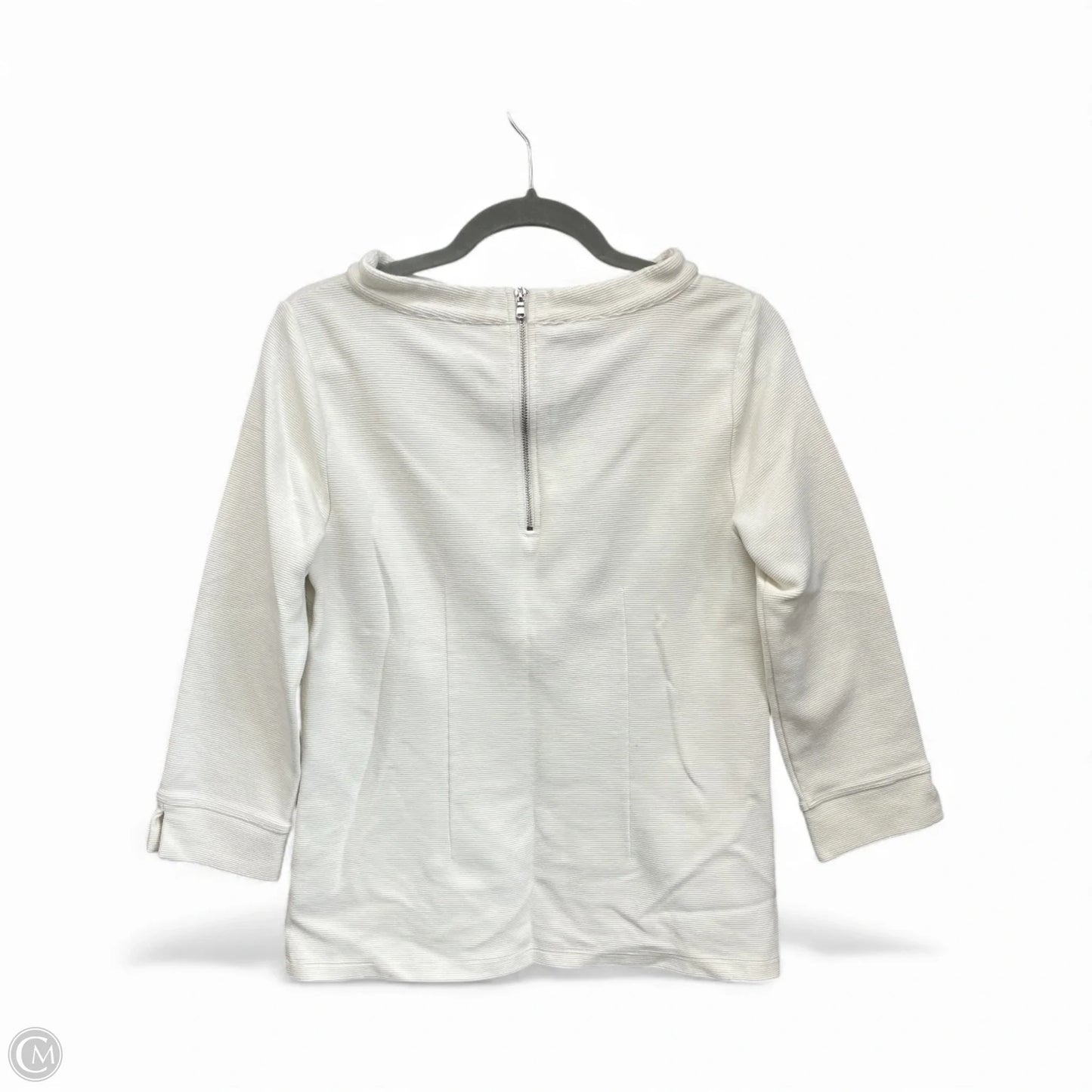 Top 3/4 Sleeve By Talbots In Ivory, Size: S