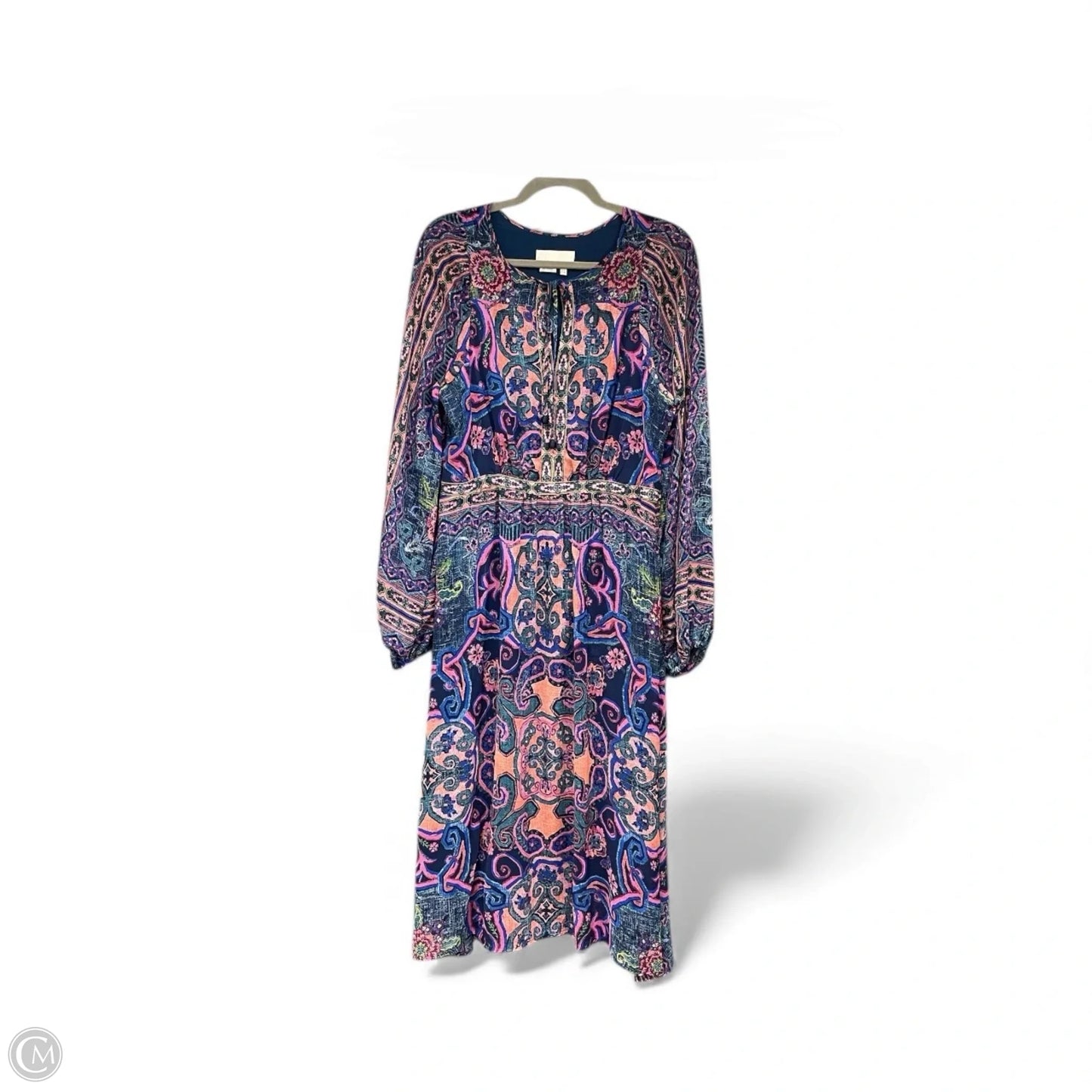 Dress Casual Midi By Anthropologie In Blue, Size: 12