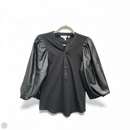 Top 3/4 Sleeve By Chicos In Black, Size: M