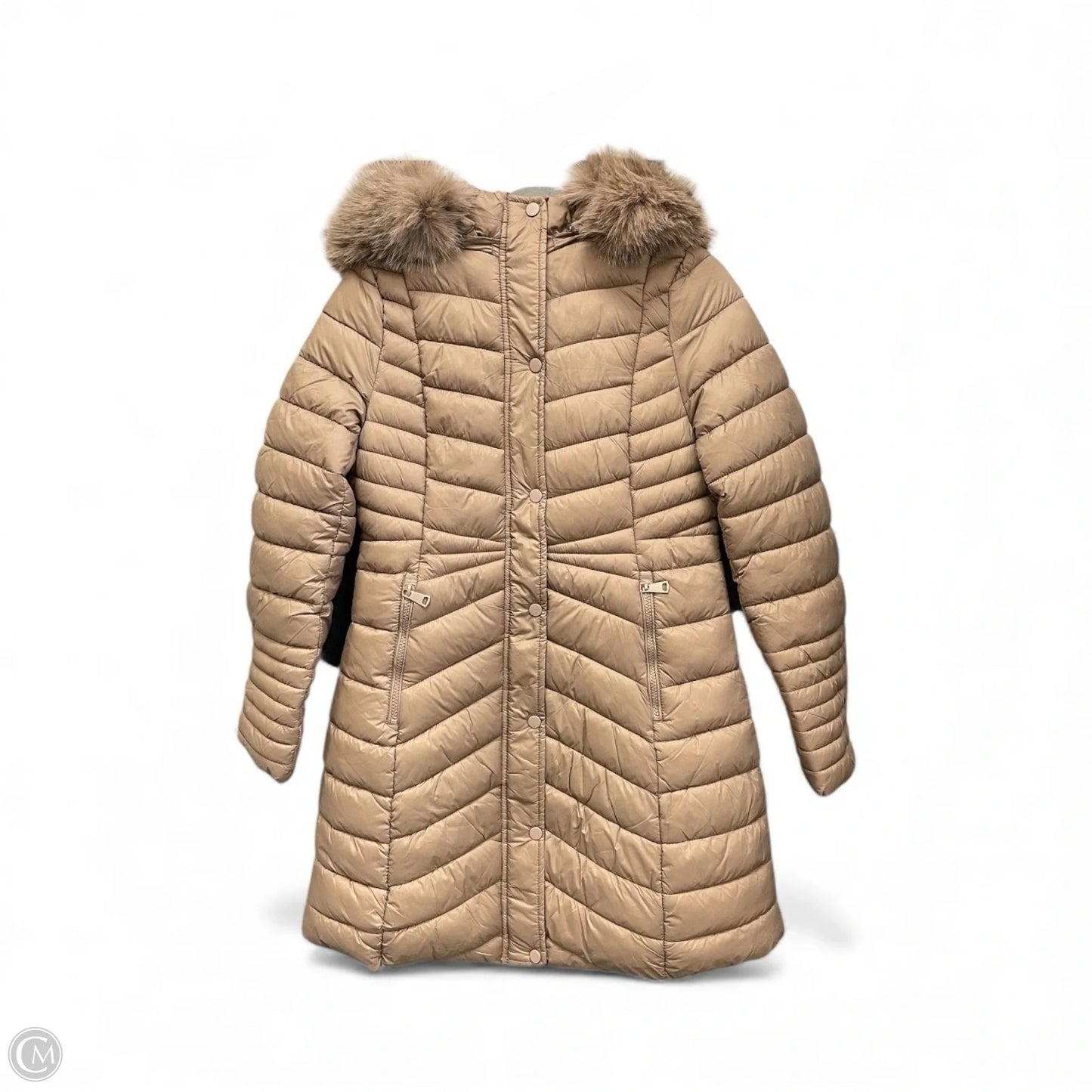 Coat Puffer & Quilted By Clothes Mentor In Tan, Size: S