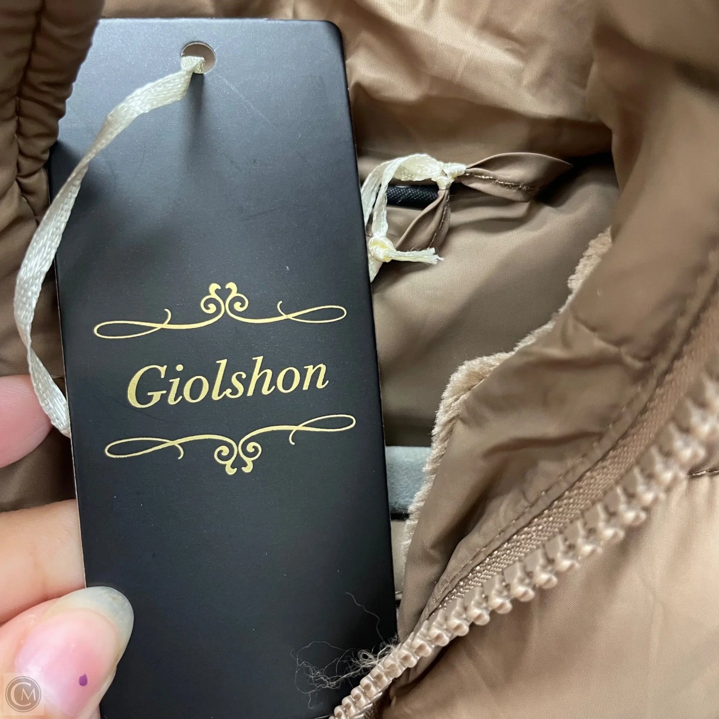 Coat Puffer & Quilted By Clothes Mentor In Tan, Size: S