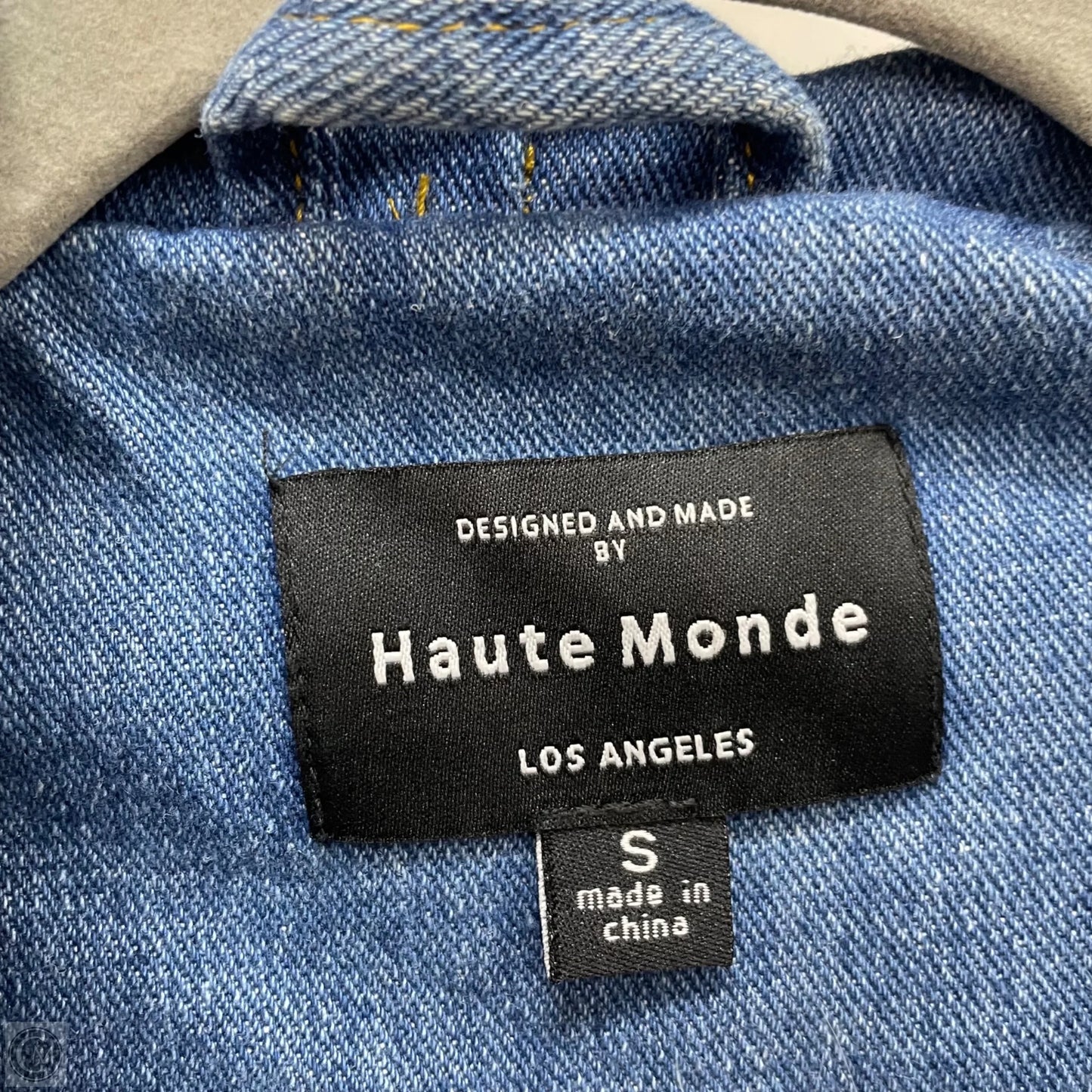 Jacket Denim By Haute Monde In Blue Denim, Size: S