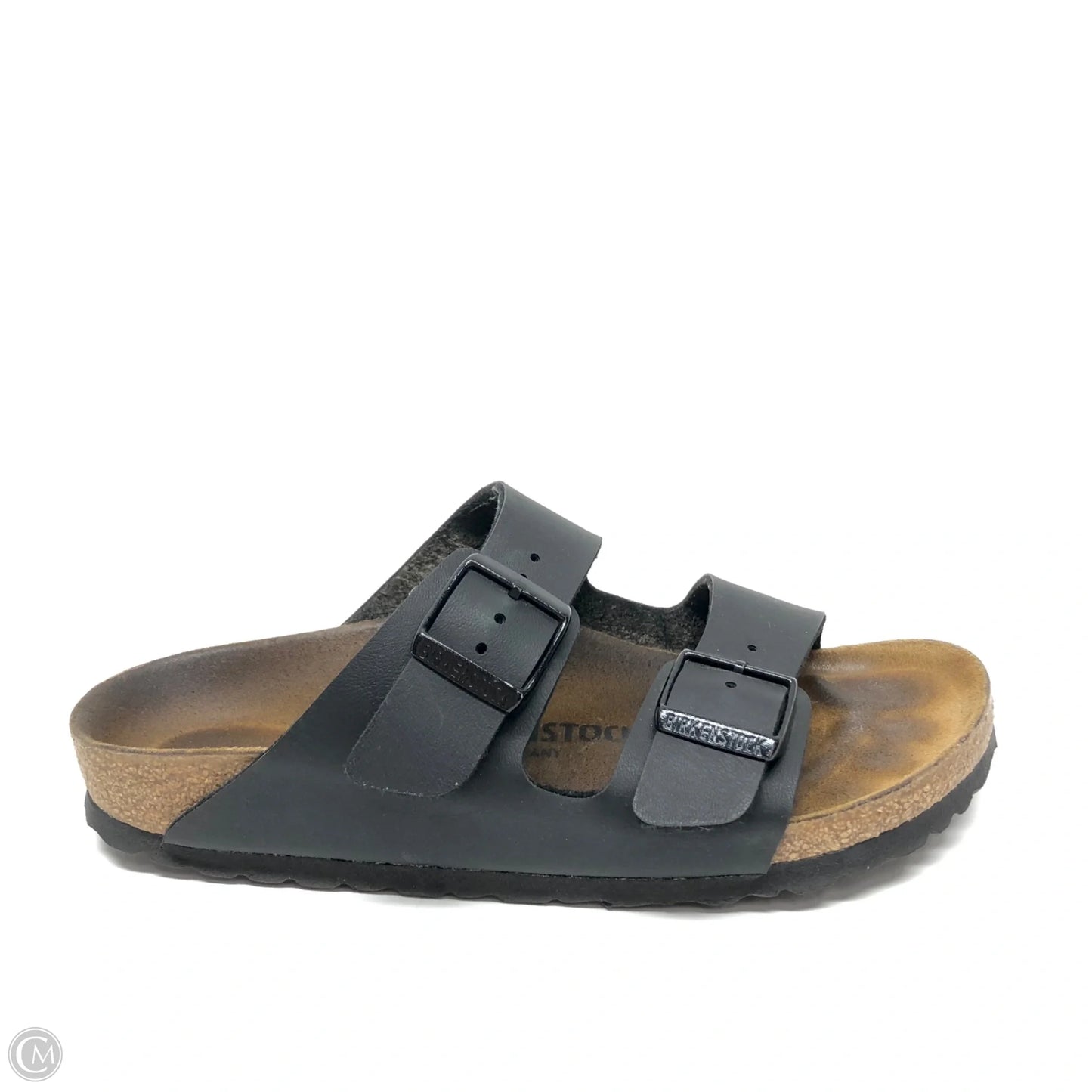 Sandals Flats By Birkenstock In Black, Size: 5
