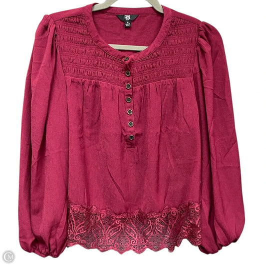 Blouse Designer By Frye In Maroon, Size: S