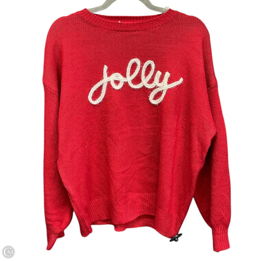 Sweater By Doe & Rae In Red, Size: L