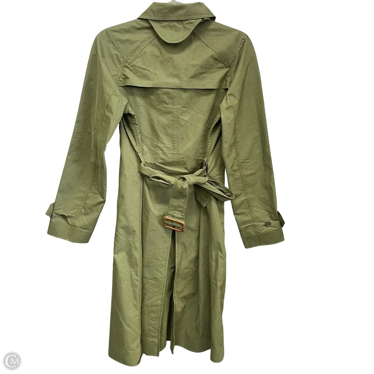 Coat Trench Coat By J. Crew In Green, Size: 2