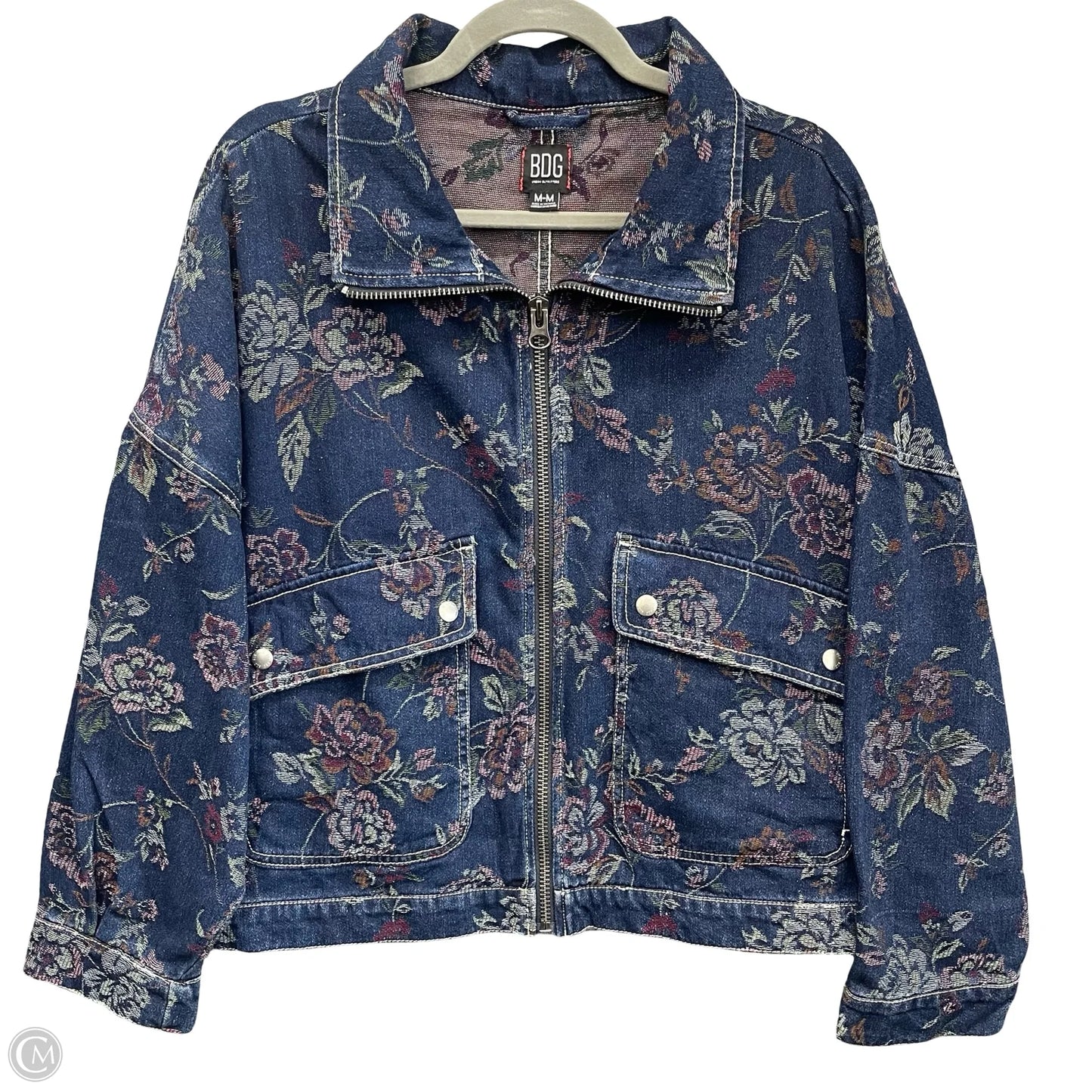 Jacket Denim By Bdg In Blue Denim, Size: M