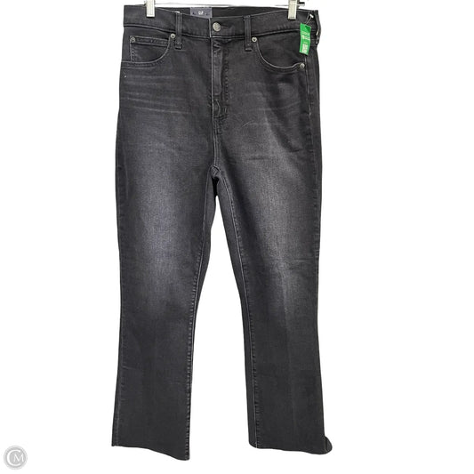 Jeans Flared By Gap In Black Denim, Size: 10