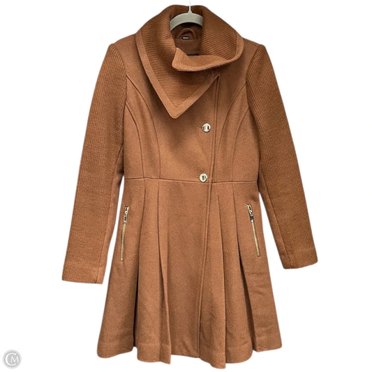 Coat Wool By Guess In Brown, Size: M