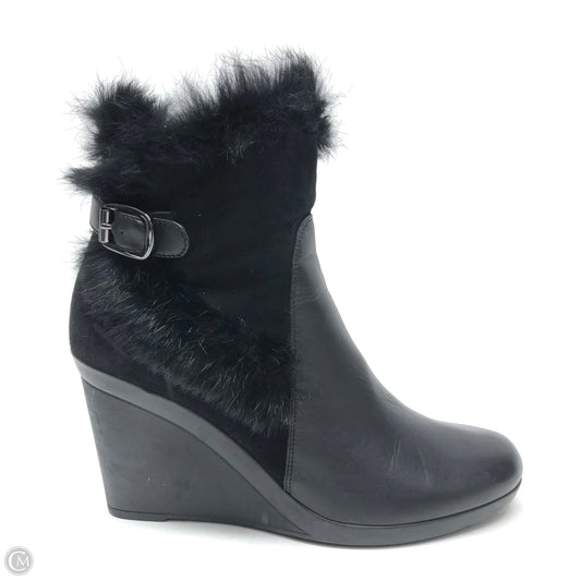 Boots Ankle Heels By Aquatalia In Black, Size: 9