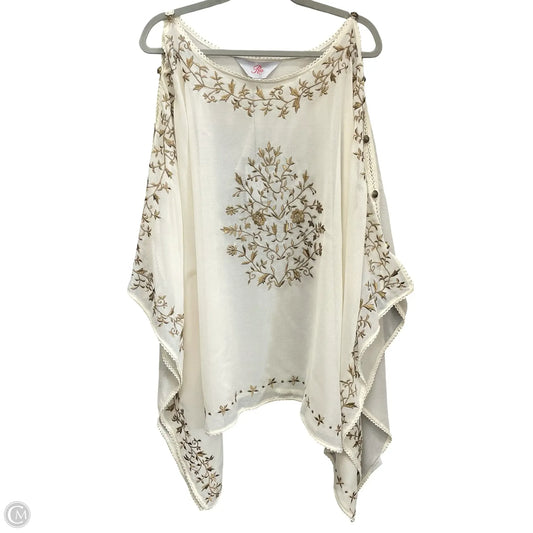 Blouse Long Sleeve By Cmb In Beige, Size: Xl