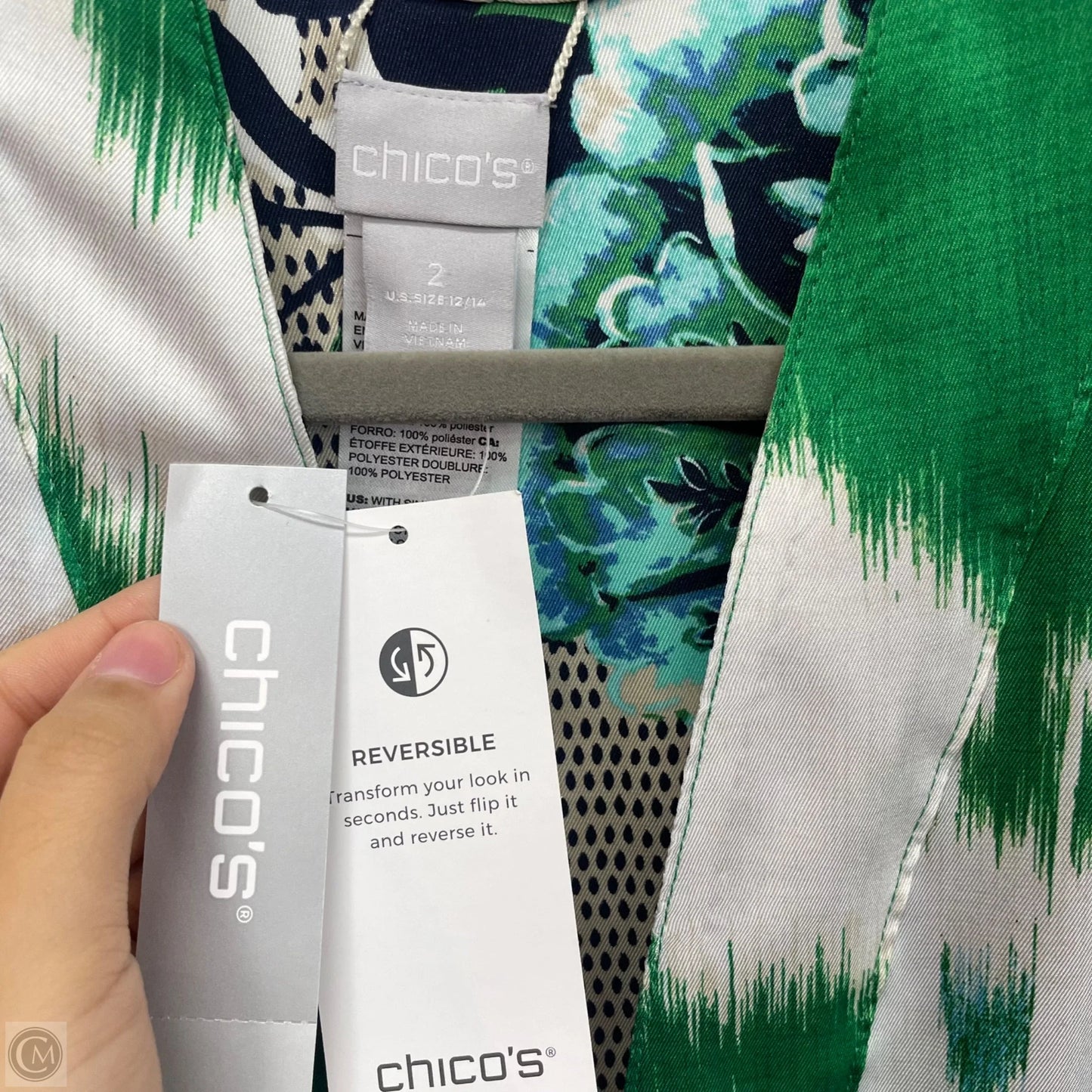 Kimono By Chicos In Green, Size: L