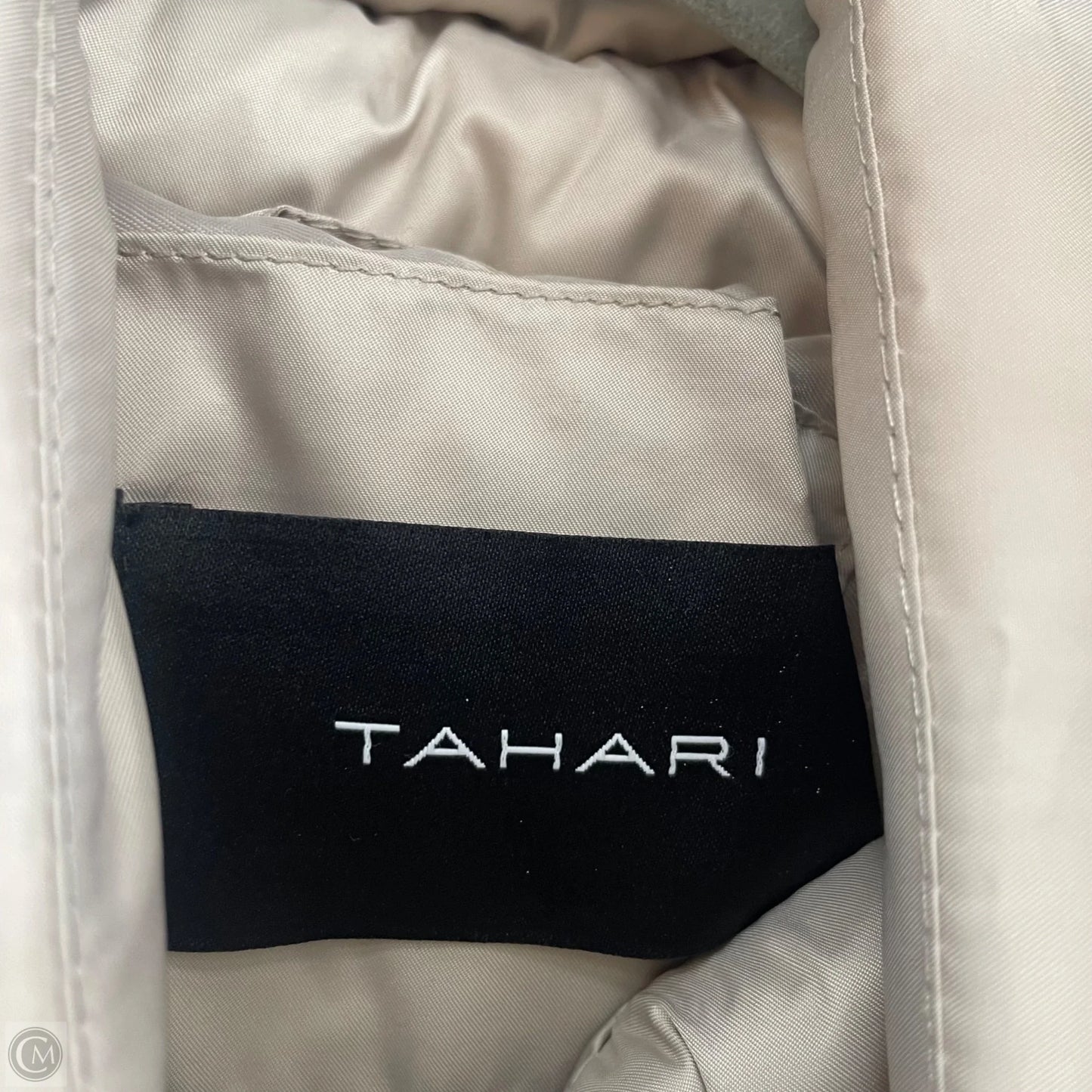 Coat Puffer & Quilted By Tahari In Beige, Size: Xs