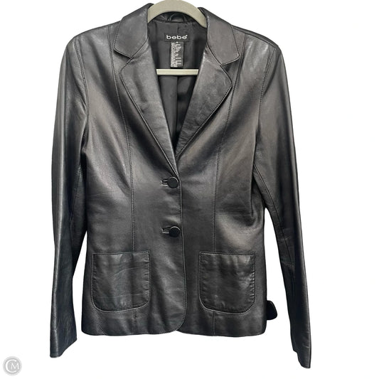 Jacket Leather By Bebe In Black, Size: S