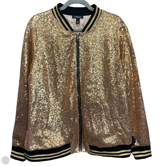 Jacket Other By Torrid In Black & Gold, Size: 2x