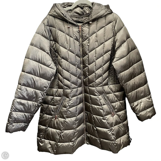 Coat Puffer & Quilted By Lane Bryant In Taupe, Size: 1x