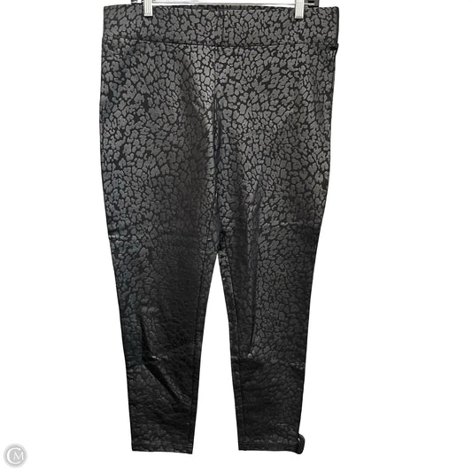 Pants Leggings By Loft In Black & Grey, Size: L
