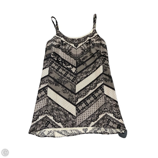 Blouse Sleeveless By Cabi In Black & Tan, Size: Xs