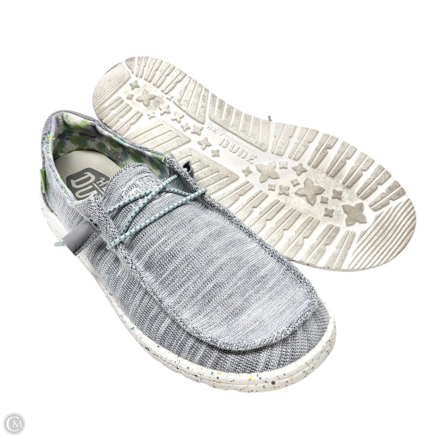 Shoes Flats By Hey Dude In Grey, Size: 10