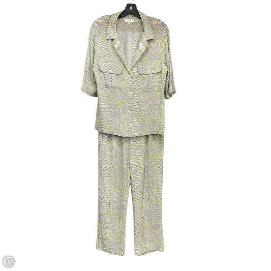 Pants Set 2pc By Equipment In Grey & Yellow, Size: 4