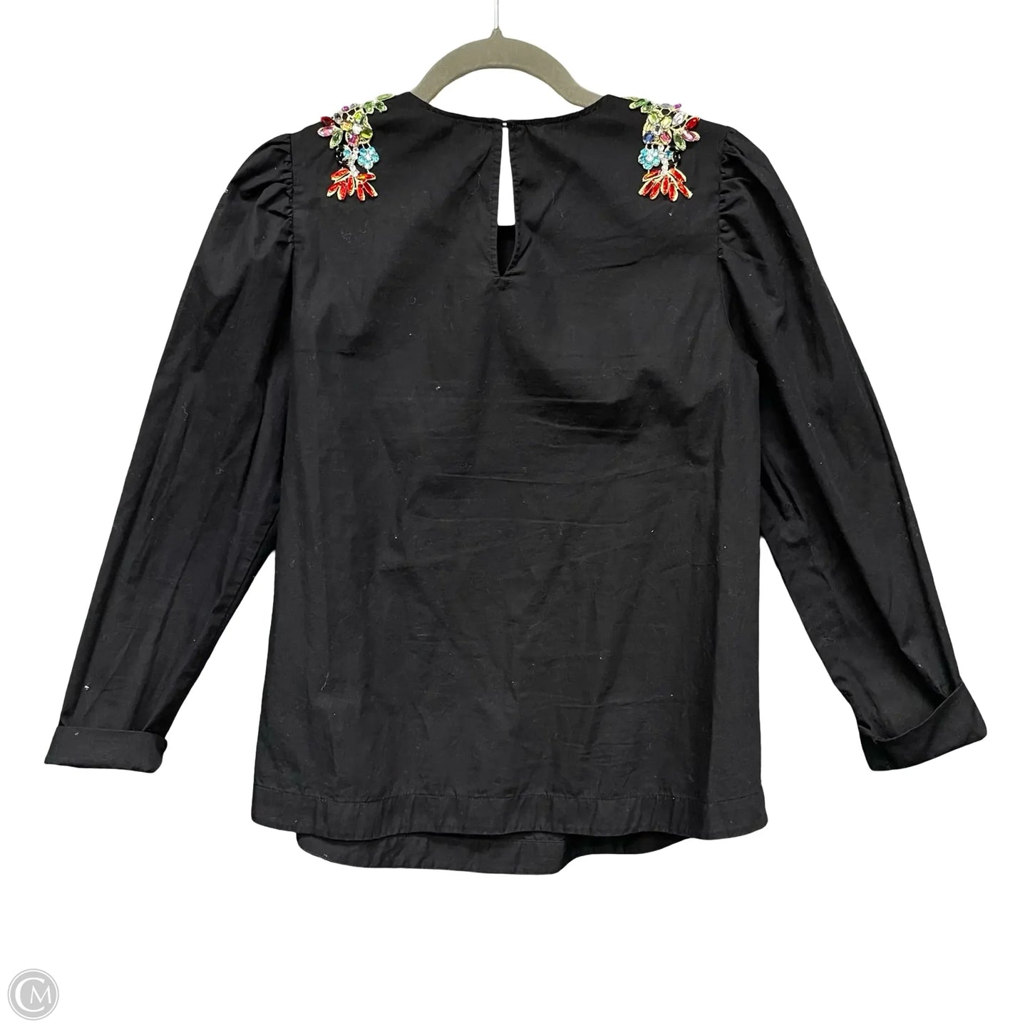Top Long Sleeve By H&m In Black, Size: S