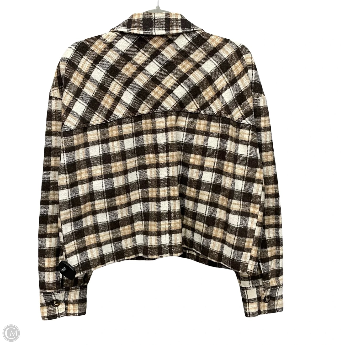Jacket Shirt By La Hearts In Brown & Tan, Size: M