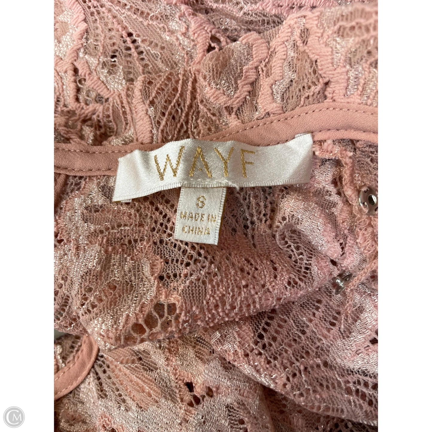 Blouse Long Sleeve By Wayf In Pink, Size: S