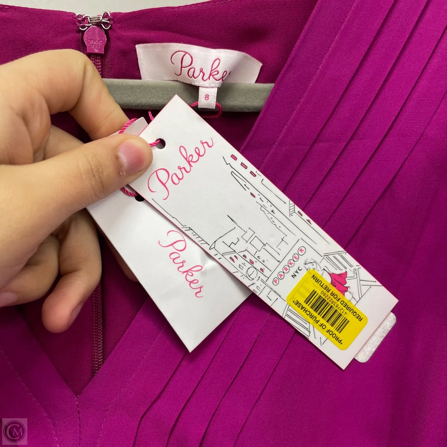 Dress Party Midi By Parker In Pink & Purple, Size: 8