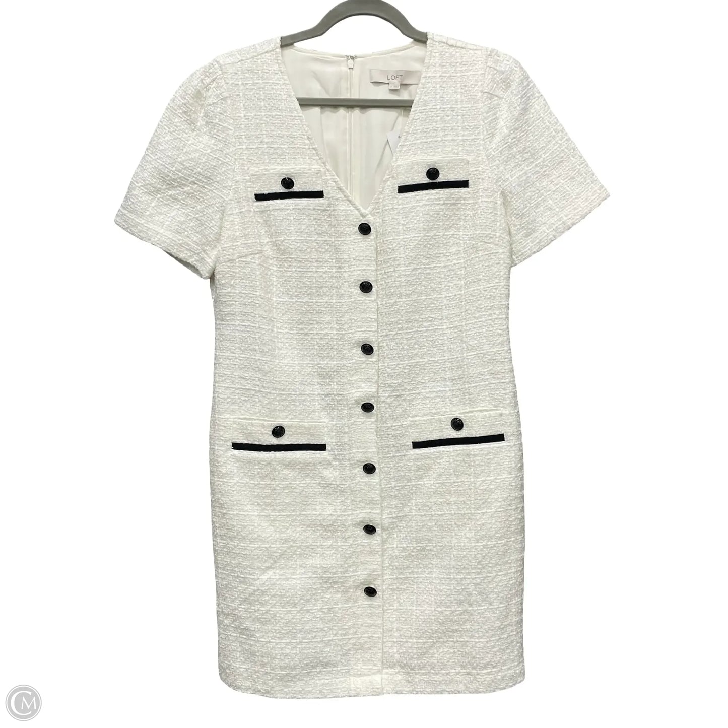 Dress Casual Short By Loft In Ivory, Size: 4