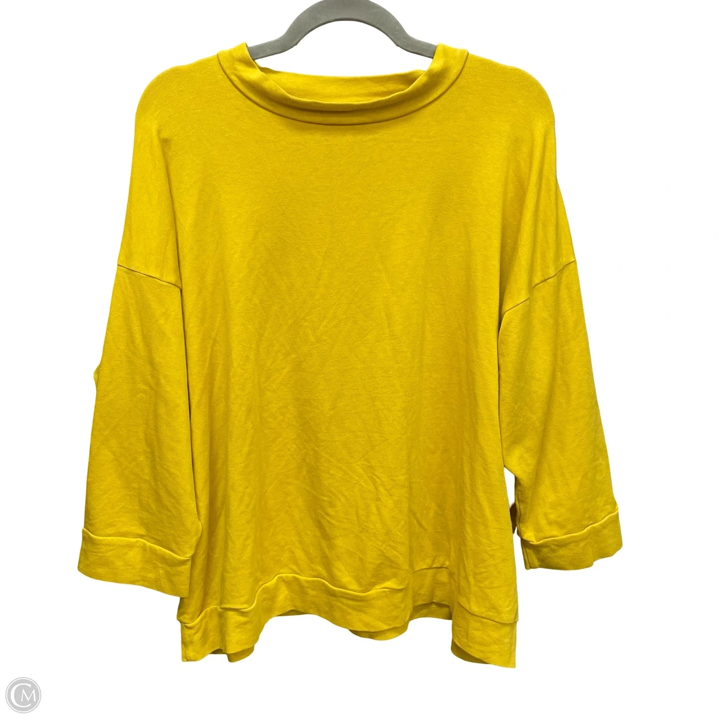 Top 3/4 Sleeve By Bryn Walker In Yellow, Size: Xs