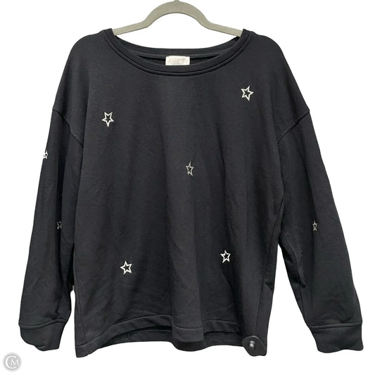 Sweatshirt Crewneck By Loft In Black, Size: S