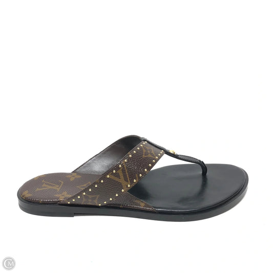 Sandals Luxury Designer By Louis Vuitton In Brown, Size: 8