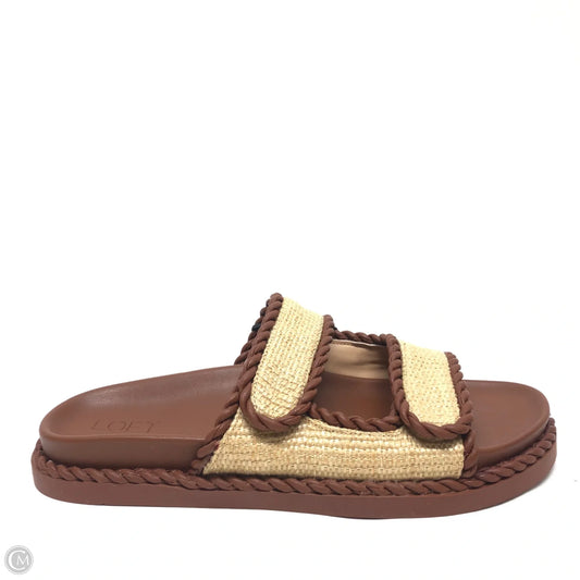 Sandals Flats By Loft In Brown, Size: 11