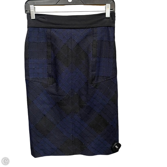 Skirt Designer By Diane Von Furstenberg In Black & Blue, Size: 4