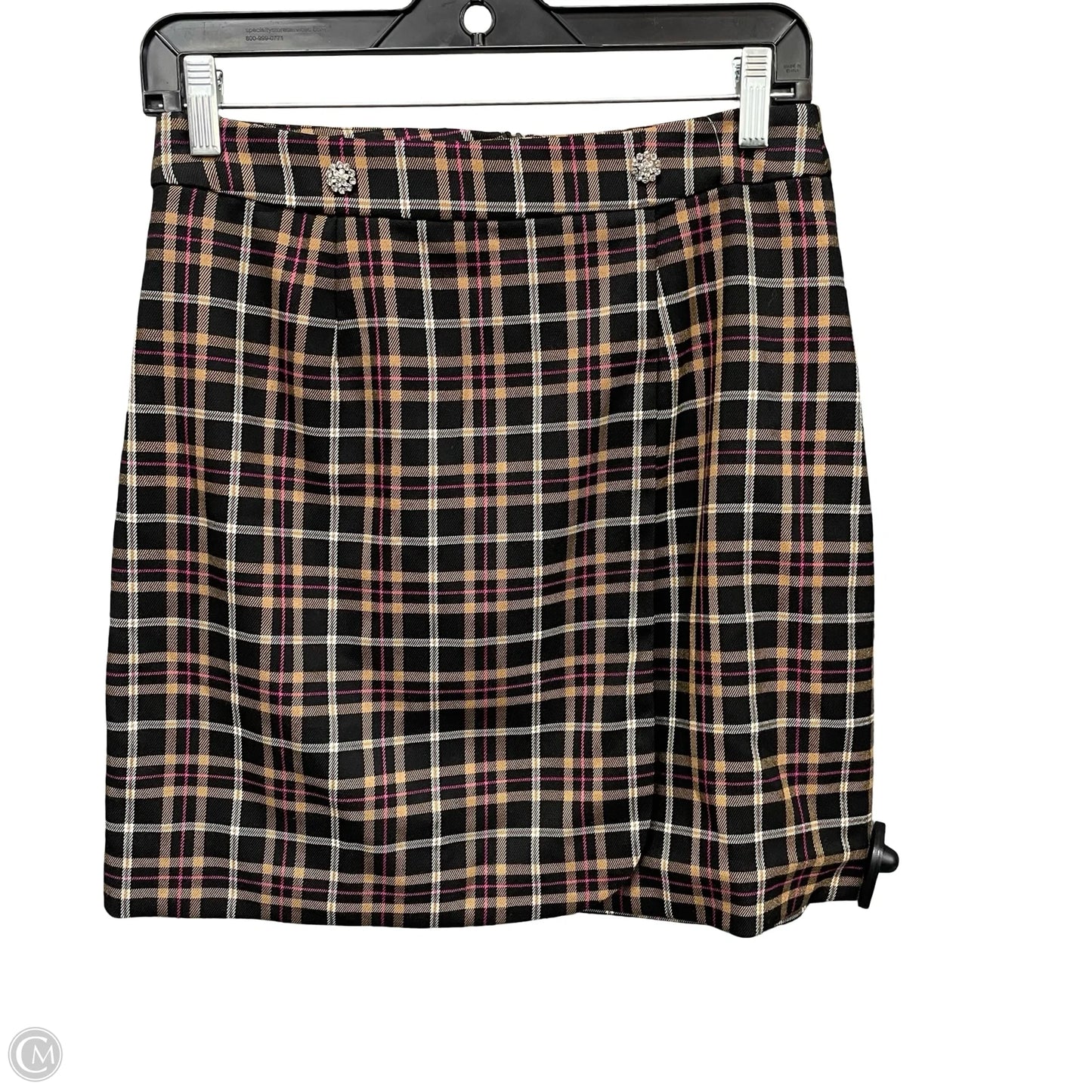 Skirt Mini & Short By Cece In Plaid Pattern, Size: 2
