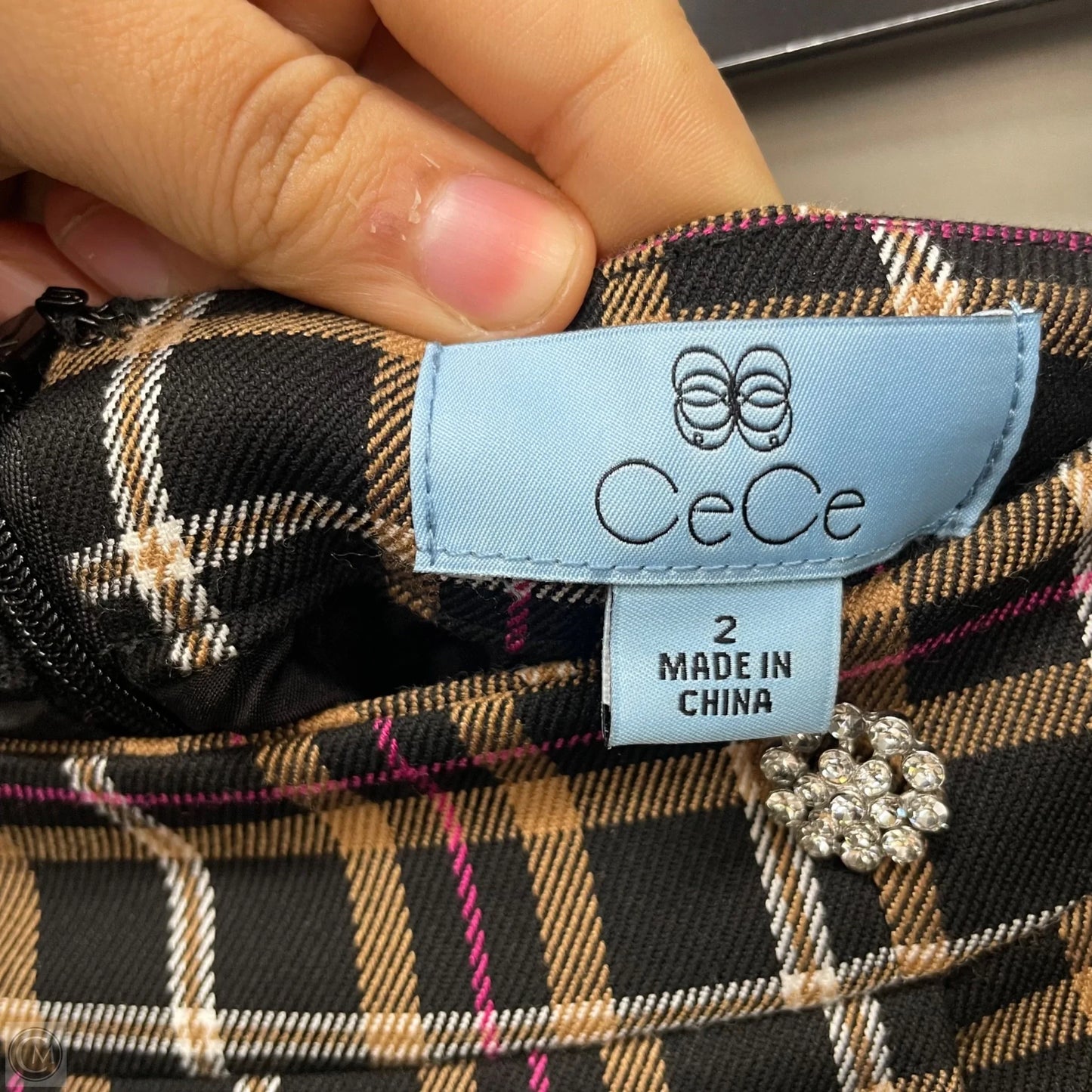 Skirt Mini & Short By Cece In Plaid Pattern, Size: 2