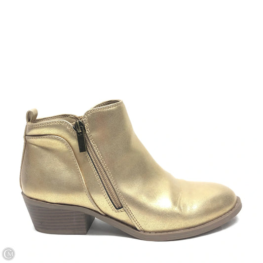 Boots Ankle Heels By Arizona In Gold, Size: 6