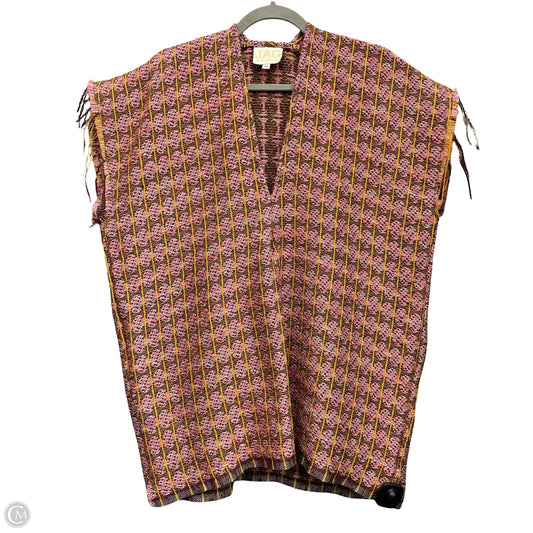 Tunic Short Sleeve By Jag In Brown & Pink, Size: M