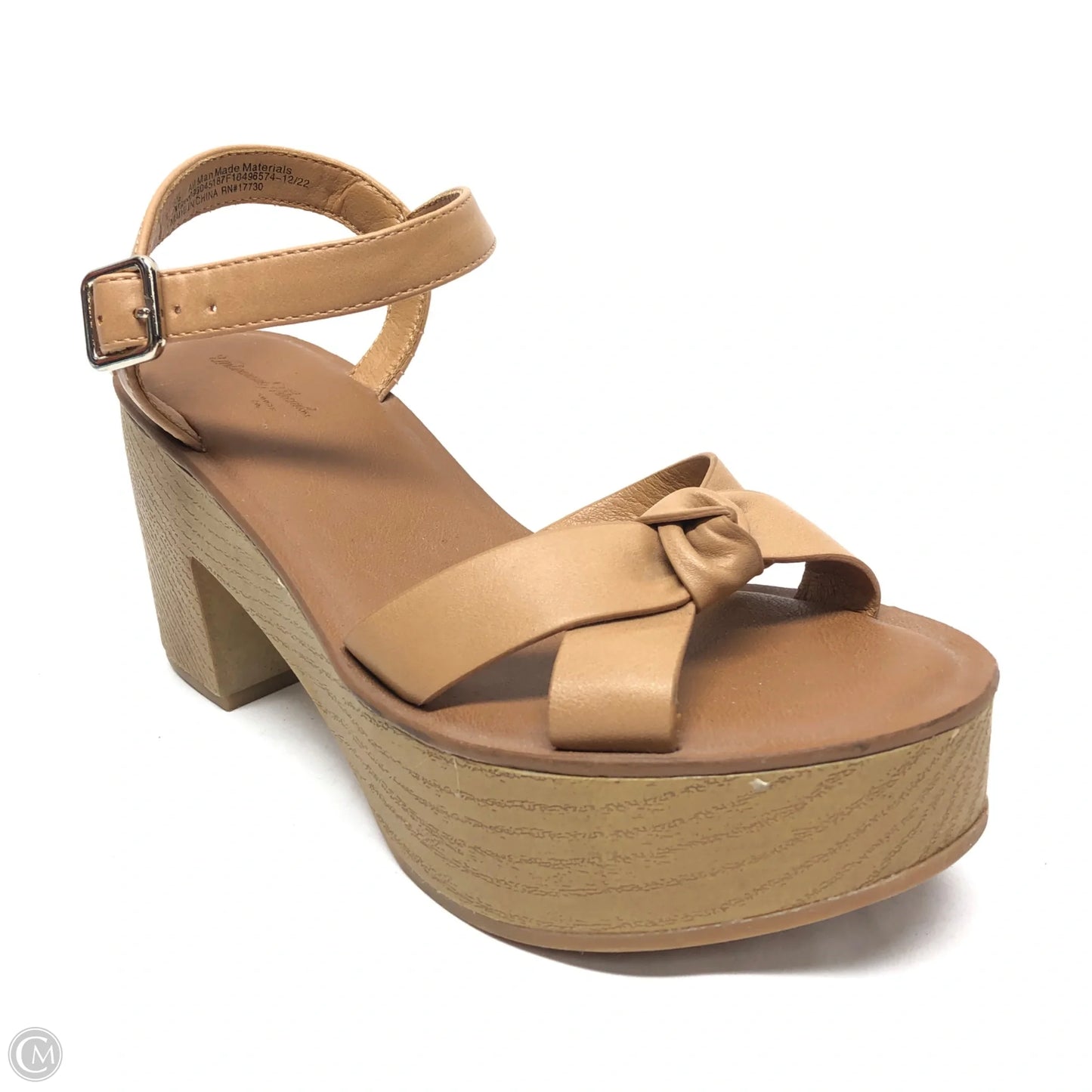 Sandals Heels Platform By Universal Thread In Tan, Size: 6.5