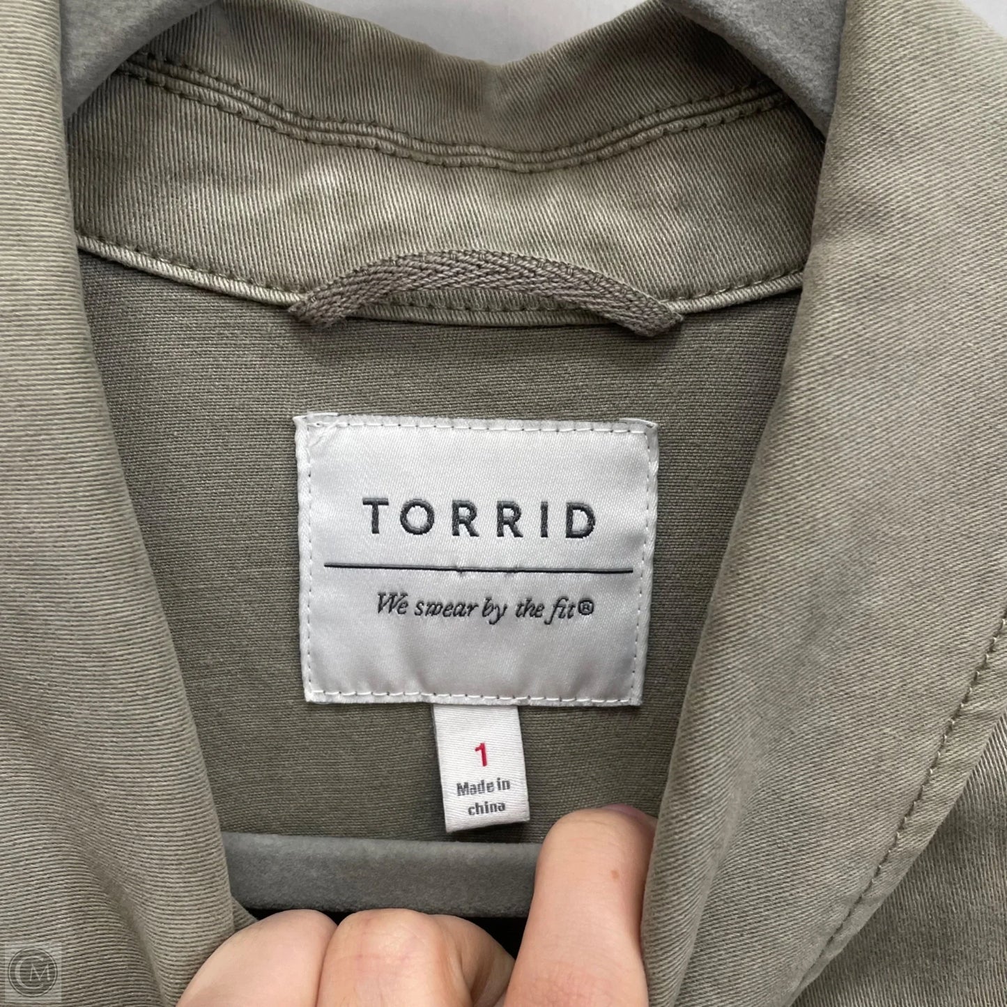 Jacket Utility By Torrid In Green, Size: 1x