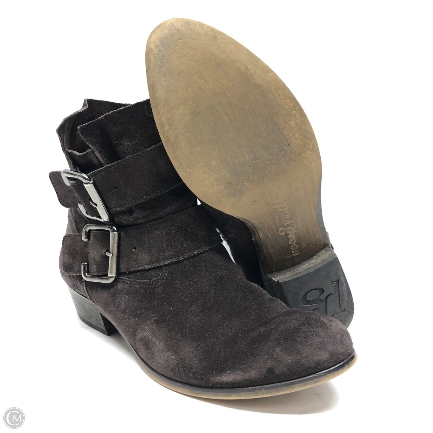 Boots Ankle Heels By Paul Green In Brown, Size: 6