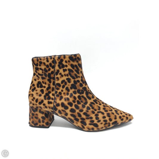 Boots Ankle Heels By Alex Marie In Leopard Print, Size: 10