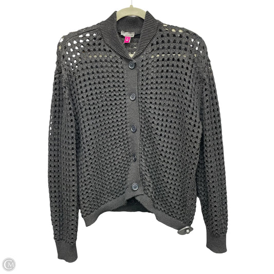 Sweater Cardigan By Vince Camuto In Black, Size: S