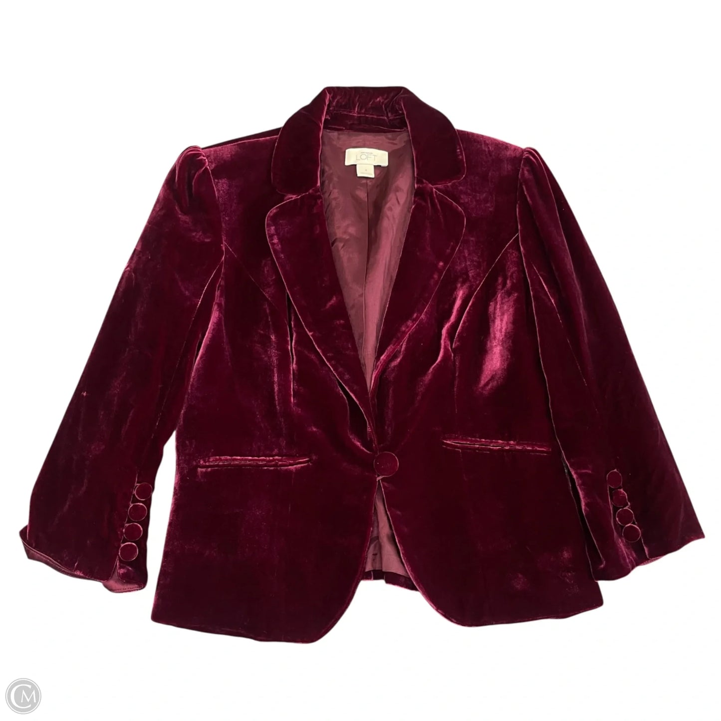 Blazer By Loft In Purple & Red, Size: 4