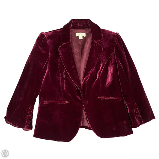 Blazer By Loft In Purple & Red, Size: 4