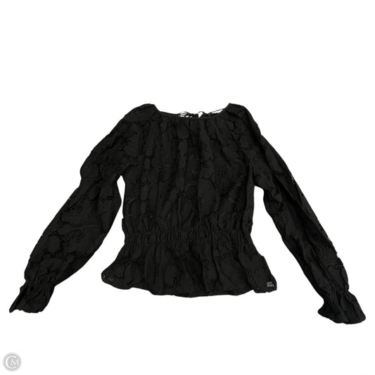 Blouse Long Sleeve By Marc New York In Black, Size: L