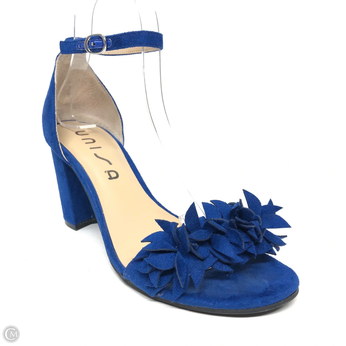 Sandals Heels Block By Unisa In Blue, Size: 7.5